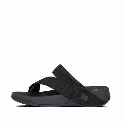 Fitflop Men's SLING Weave Toe-Post Sandals - Black, IV5924061